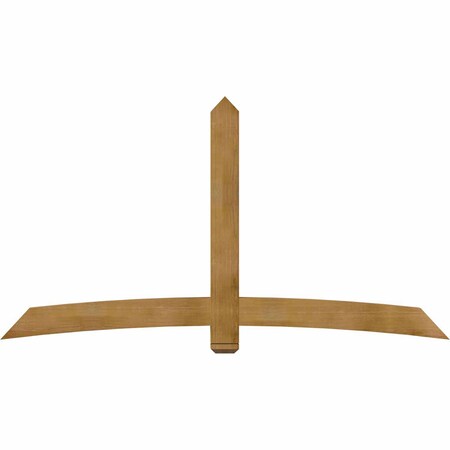 Ekena Millwork Bellingham Rough Sawn Timber Gable Bracket, Western Red Cedar, 96"W x 52"H x 4"D x 6"F, 13/12 Pitch GBW096X52X0406BEL00RWR
